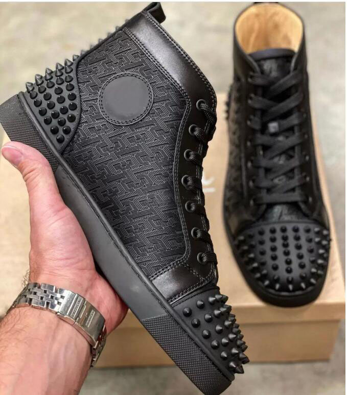 Spikes III Red Bottom Sneaker Shoes Men Women Luxury Designer Black Printed Leather Casual Walking Nice Perfect Brands Sports Party Wedding Wholesale Footwear
Spikes III Red Bottom Sneaker Shoes Men Women Luxury Designer Black Printed Leather Casual Walking Nice Perfect Brands Sports Party Wedding Wholesale Footwear