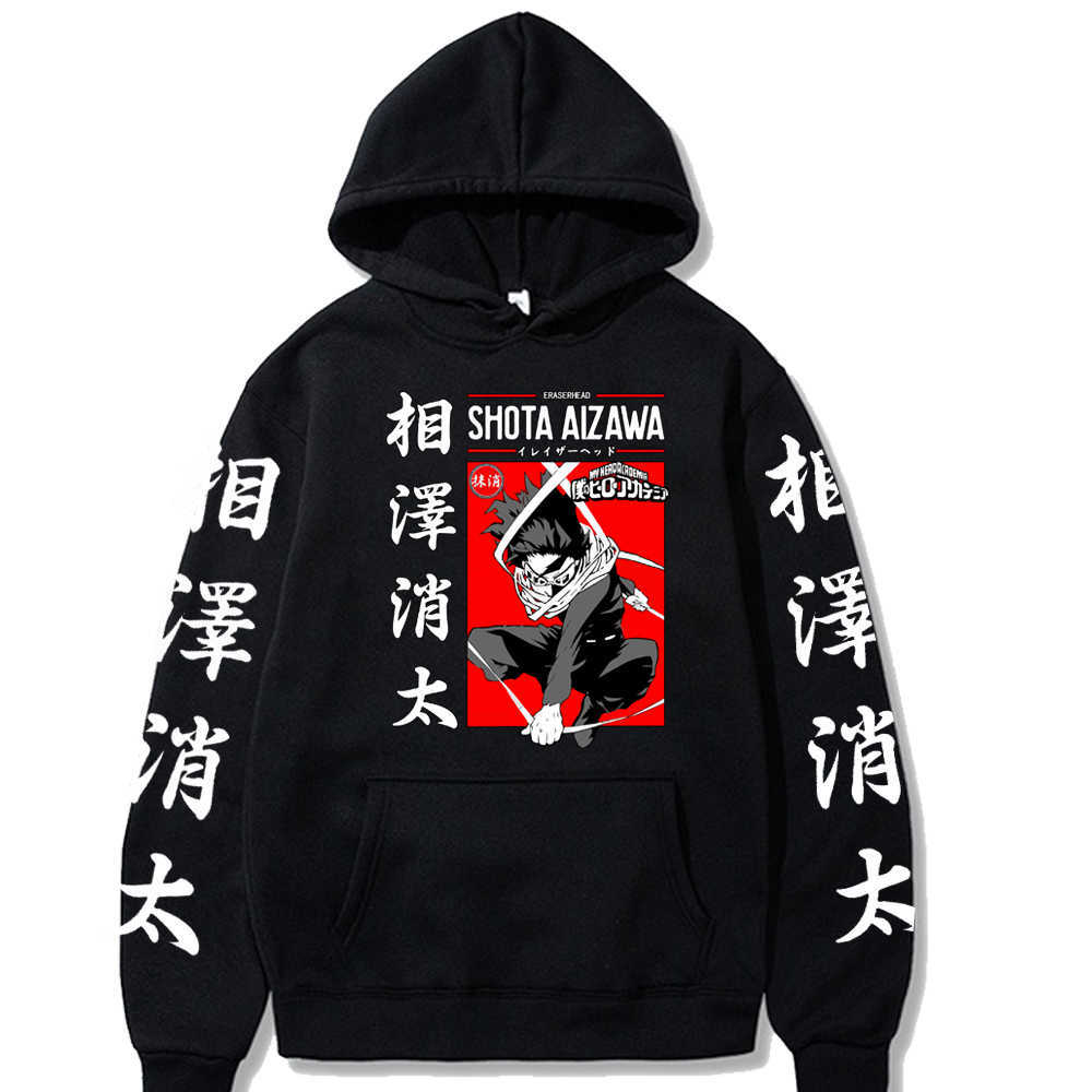 Hot Harajuku My Hero Academia Japanese Graphic Anime Hoodie Anime Manga Shota Aizawa Black Hoodies Tops Clothes Y0804
Hot Harajuku My Hero Academia Japanese Graphic Anime Hoodie Anime Manga Shota Aizawa Black Hoodies Tops Clothes Y0804