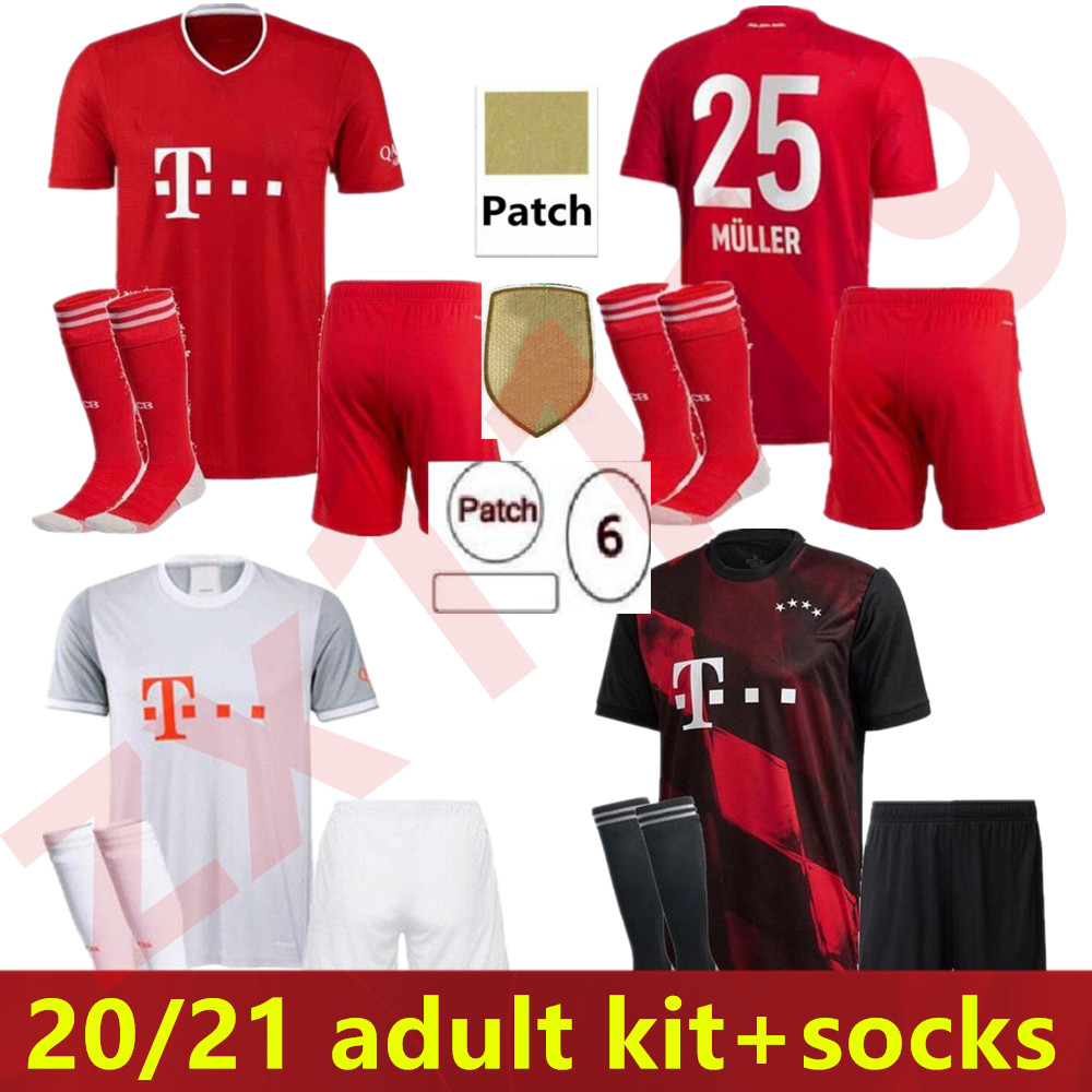 2020 2021 Munich soccer jersey adult kit LEWANDOWSKI MULLER football shirt Men MUNCHEN 2020 21 full kit with socks, Black
2020 2021 Munich soccer jersey adult kit LEWANDOWSKI MULLER football shirt Men MUNCHEN 2020 21 full kit with socks, Black
