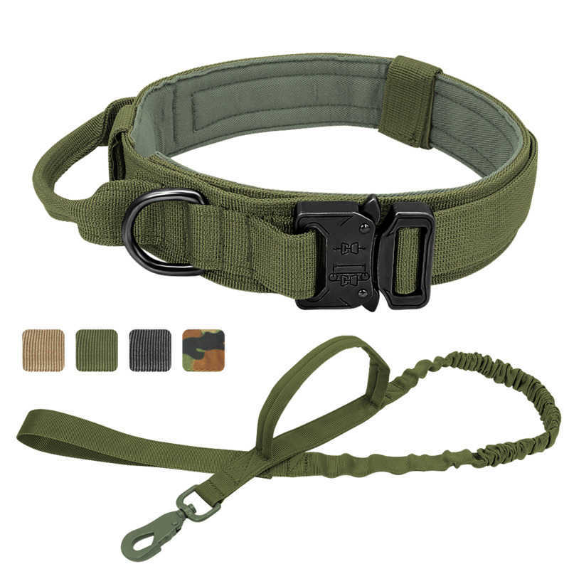 Dog Collar And Leash Set Military Tactical Training Dog Collars For Medium Large Dogs Germany Shepherd Nylon Elastic Dog Leash X0703
Dog Collar And Leash Set Military Tactical Training Dog Collars For Medium Large Dogs Germany Shepherd Nylon Elastic Dog Leash X0703