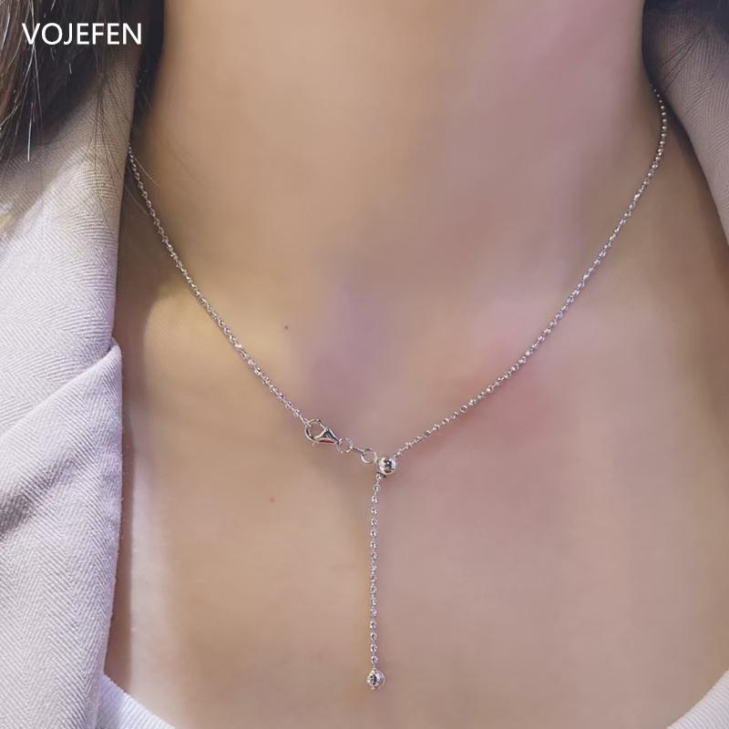 Chains VOJEFEN AU750 Diamond Chain 18k Real White Gold Men Necklace Jewelry Women Braided Rope Twist Link, Silver
Chains VOJEFEN AU750 Diamond Chain 18k Real White Gold Men Necklace Jewelry Women Braided Rope Twist Link, Silver