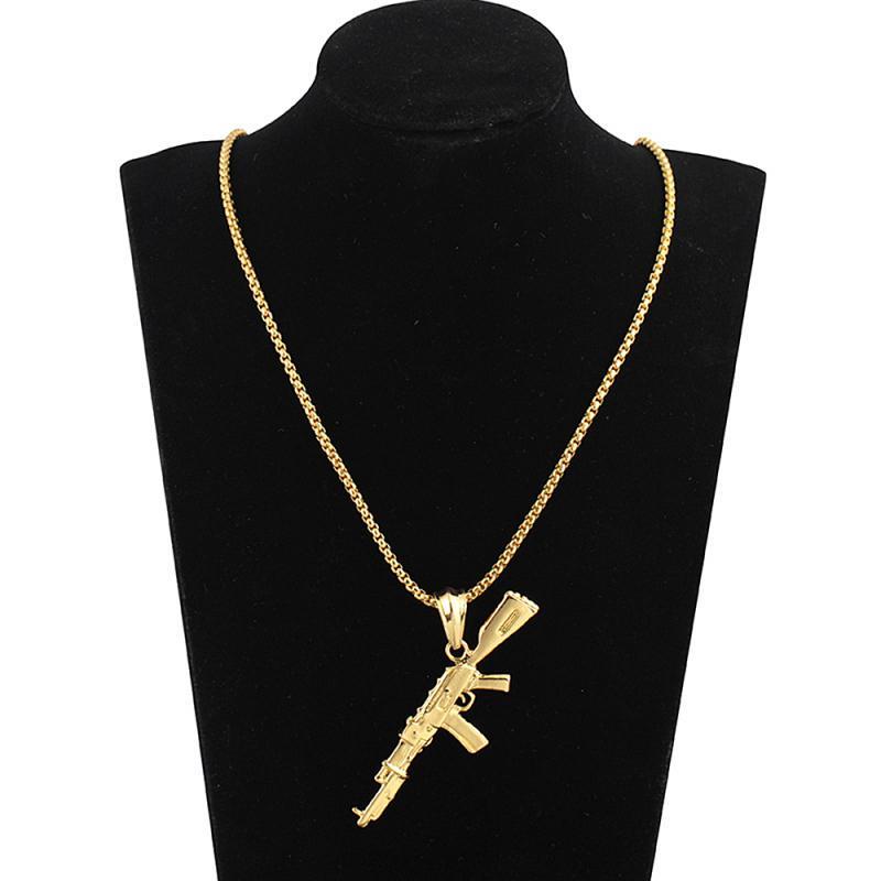Pendant Necklaces Fashion Cool Automatic Rifle Necklace Women Men Hip Hop Jewelry Steampunk Chain, Silver
Pendant Necklaces Fashion Cool Automatic Rifle Necklace Women Men Hip Hop Jewelry Steampunk Chain, Silver