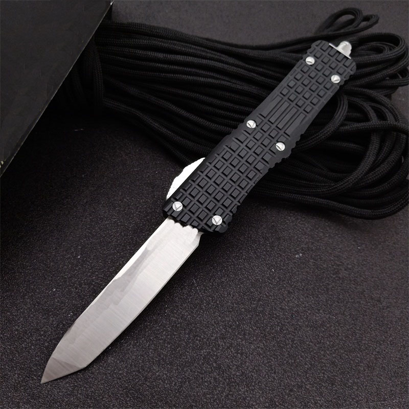 High End Automatic Tactical Knife D2 White Stone Wash Tanto Point Blade 6061-T6 Handle Outdoor Survival EDC Knives With Nylon Bag
High End Automatic Tactical Knife D2 White Stone Wash Tanto Point Blade 6061-T6 Handle Outdoor Survival EDC Knives With Nylon Bag