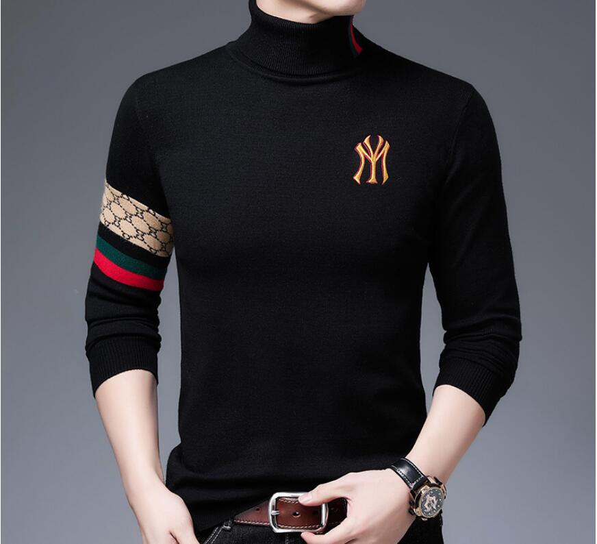 Turtleneck sweater men's winter Korean version of the personality trend brand thickening new knitted bottoming slim cardigan, W1
Turtleneck sweater men's winter Korean version of the personality trend brand thickening new knitted bottoming slim cardigan, W1