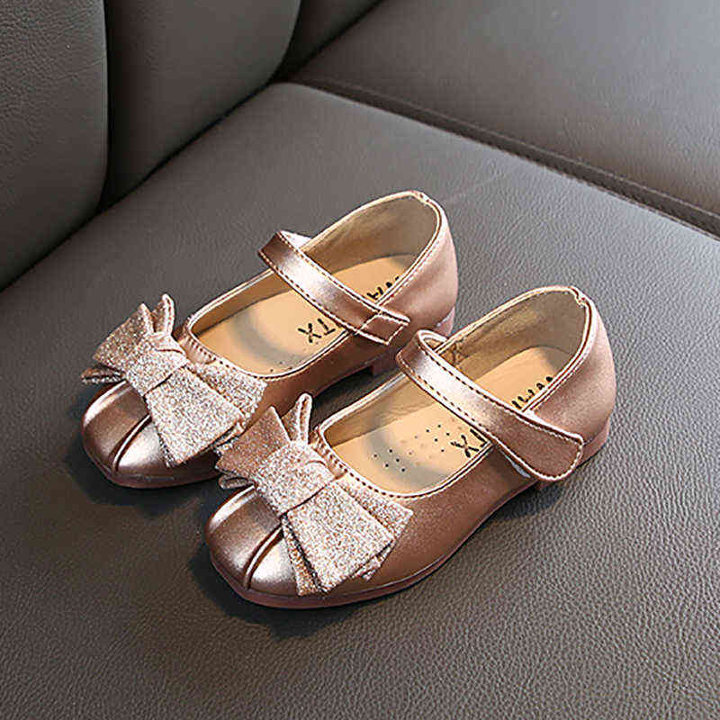 PU Baby Shoes Soft Rubber Sole Anti-slip Bow Sandals Casual Walking Kids Girls Princess 220121