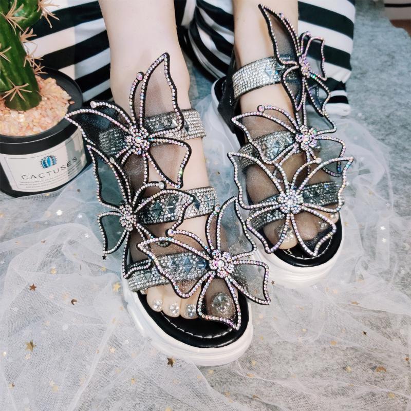 Slippers 2021 Summer Handmade Women's Shoes Platform With Black Fantasy Butterfly Sandals 
Slippers 2021 Summer Handmade Women's Shoes Platform With Black Fantasy Butterfly Sandals