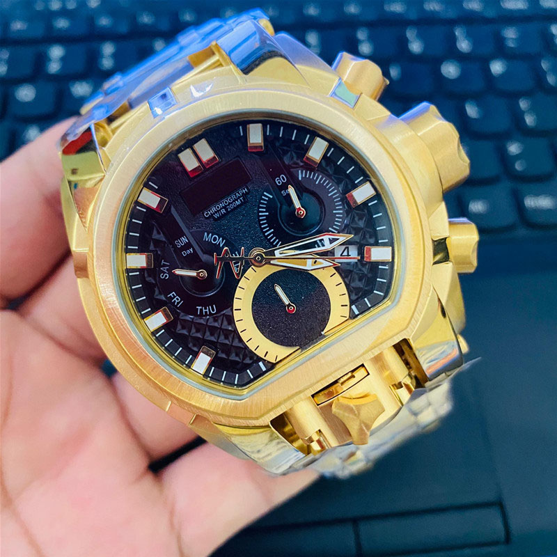 New INVINCIBLE Reserve Bolt Zeus Men Watch Swiss Stainless Steel Plated Dual Dial 52mm Rubber Strap For Dropshipping, Tool
New INVINCIBLE Reserve Bolt Zeus Men Watch Swiss Stainless Steel Plated Dual Dial 52mm Rubber Strap For Dropshipping, Tool