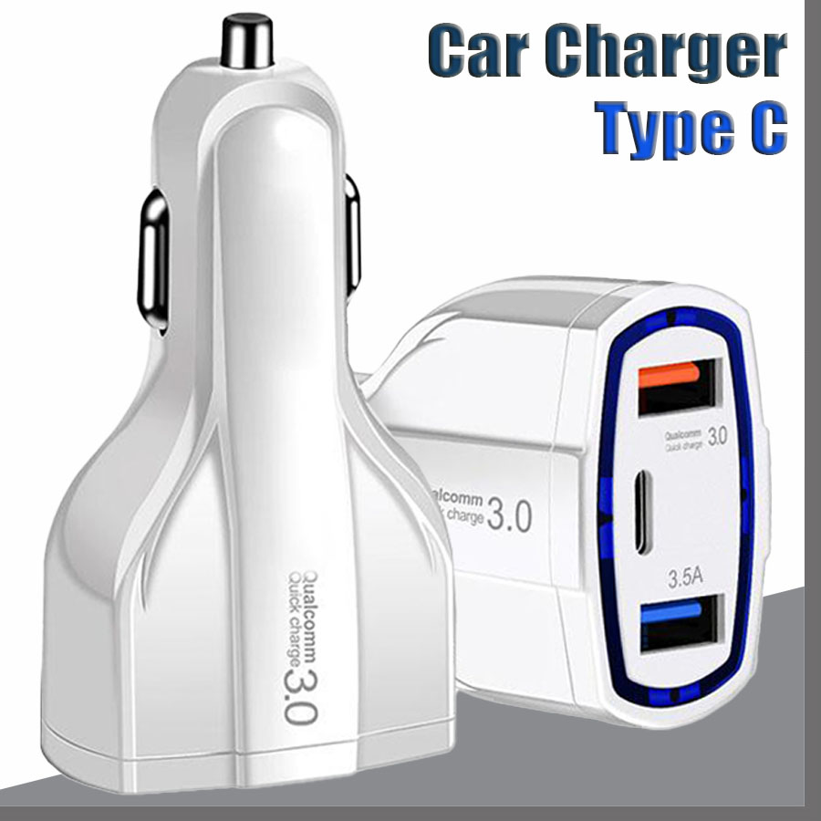 35W 7A 3 Ports Car Charger Type C USB QC 3.0 With Qualcomm Quick Technology For Mobile Phone GPS Power Bank Tablet PC от DHgate WW