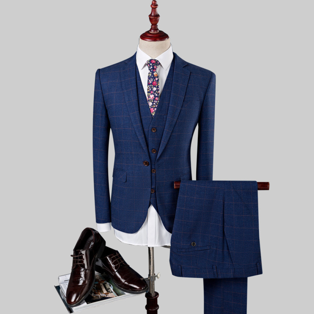2021 Autumn Fine Grain Lattice Pieces Slim Fit British Business for Men's Fashion Boutique Suit H76z, Blue
2021 Autumn Fine Grain Lattice Pieces Slim Fit British Business for Men's Fashion Boutique Suit H76z, Blue