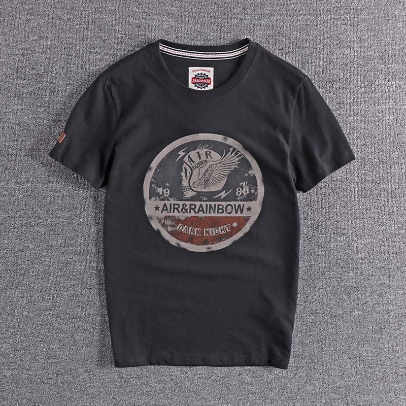 new arrival Printed European and American hip hop trend young men's slim short sleeve T-shirt bottom Tee wholesale tops T 210225