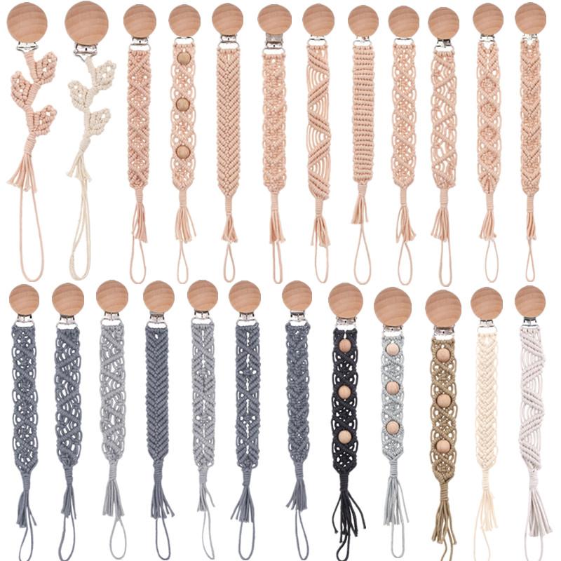 Pacifier Holders&Clips# Vintage Crochet Baby Clip Chain Woven Cotton Rope Beech Wood DIY Dummy Nipple Holder Teething Toy
Pacifier Holders&Clips# Vintage Crochet Baby Clip Chain Woven Cotton Rope Beech Wood DIY Dummy Nipple Holder Teething Toy