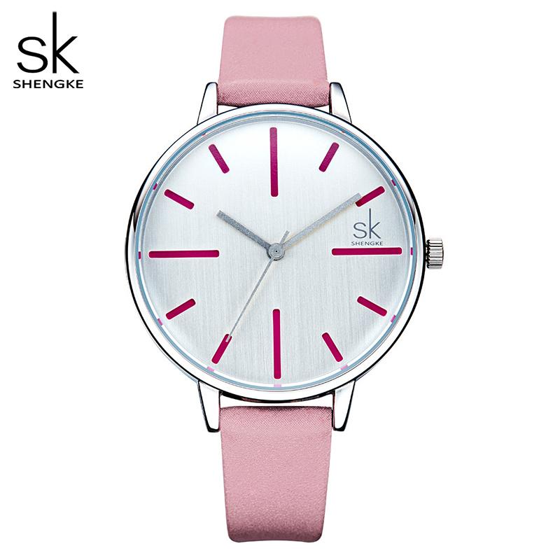 Wristwatches Shengke Leather Strap Quartz Women Watches Ladies Dress Mixmatch Pink Band Watch Female Casual, Slivery;brown
Wristwatches Shengke Leather Strap Quartz Women Watches Ladies Dress Mixmatch Pink Band Watch Female Casual, Slivery;brown