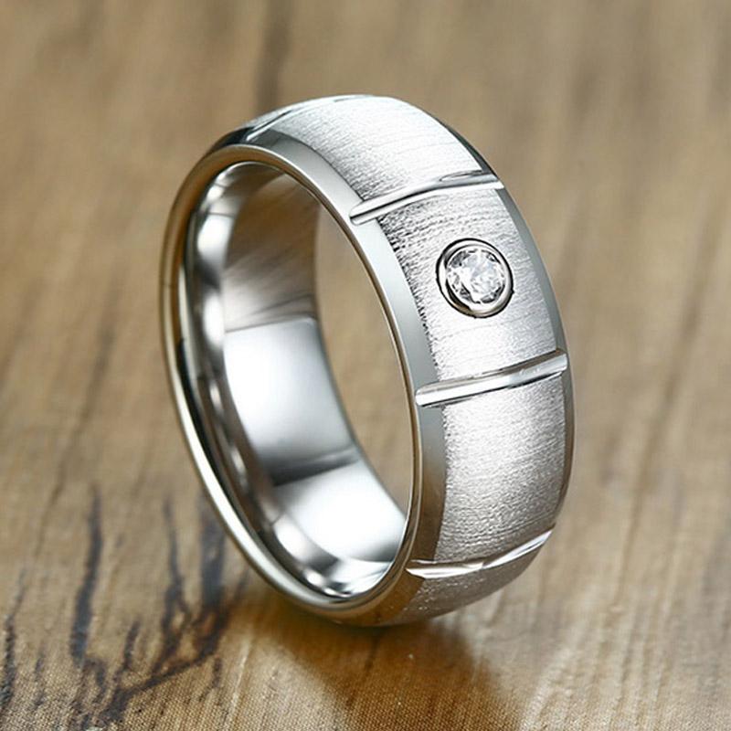 Wedding Rings Tungsten Carbide Mens Brands 8mm White Cubic Zirconia Inlany Engagment Ring
Wedding Rings Tungsten Carbide Mens Brands 8mm White Cubic Zirconia Inlany Engagment Ring