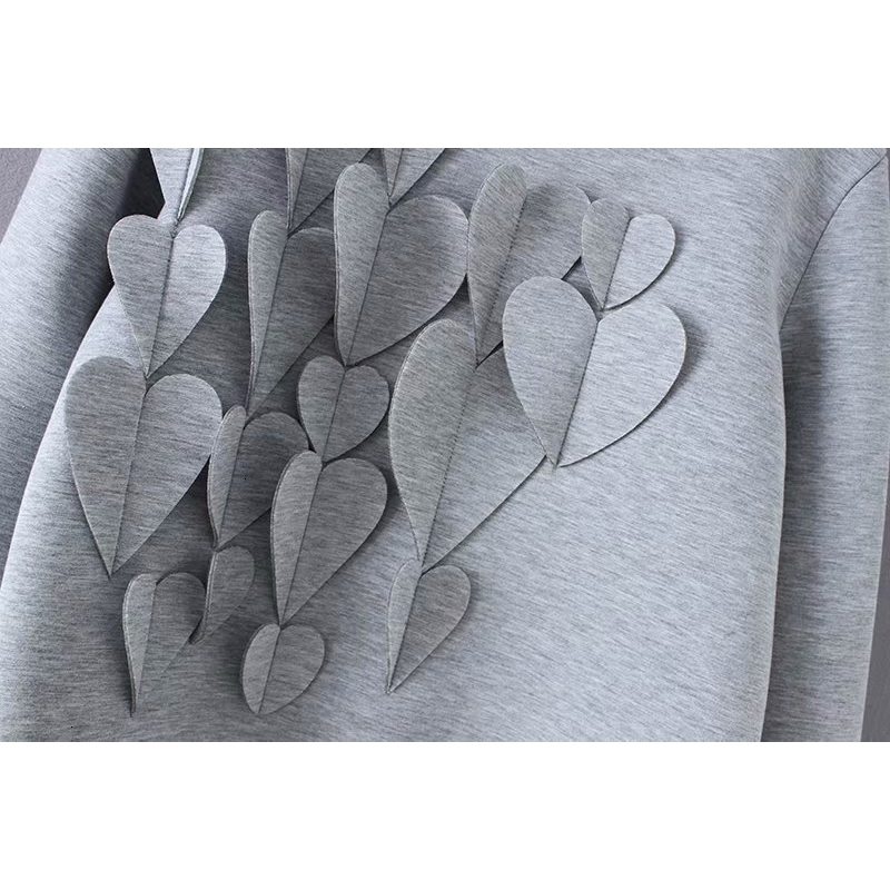 TWOTWINSTYLE Patchwork Applique Women's Sweatshirt O Neck Long Sleeve Oversized Pullovers Female Autumn Winter Fashion 201203