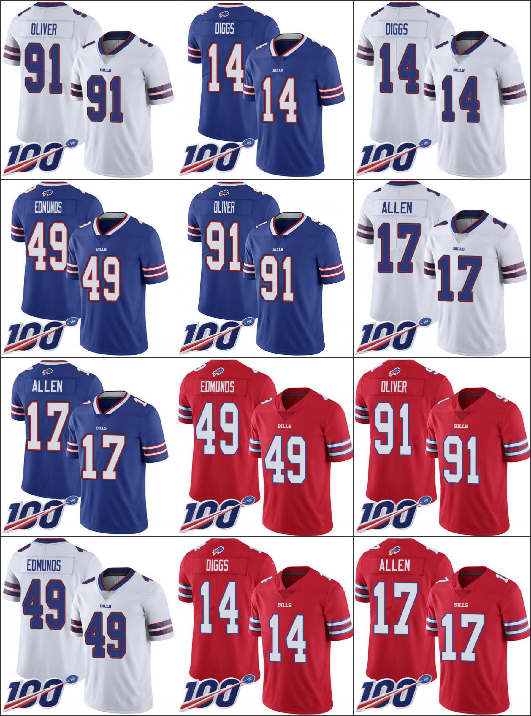 BuffaloBillsMen #14 Stefon Diggs 17 Josh Allen 49 Tremaine Edmunds 91 Edliver Women Youth 100th Limited Jersey, Black;red
BuffaloBillsMen #14 Stefon Diggs 17 Josh Allen 49 Tremaine Edmunds 91 Edliver Women Youth 100th Limited Jersey, Black;red