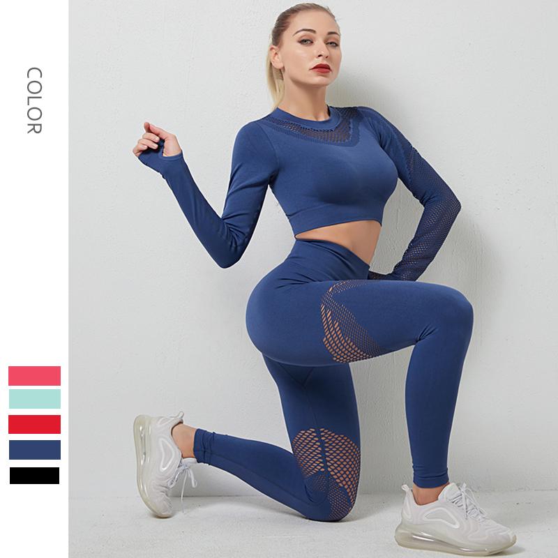 Women' Seamless Hollow Exposed Yoga Set Long Sleeve Shirts+Fitness Leggings Tracksuit For Running Workout 2 Piece Clothes, Black
Women' Seamless Hollow Exposed Yoga Set Long Sleeve Shirts+Fitness Leggings Tracksuit For Running Workout 2 Piece Clothes, Black