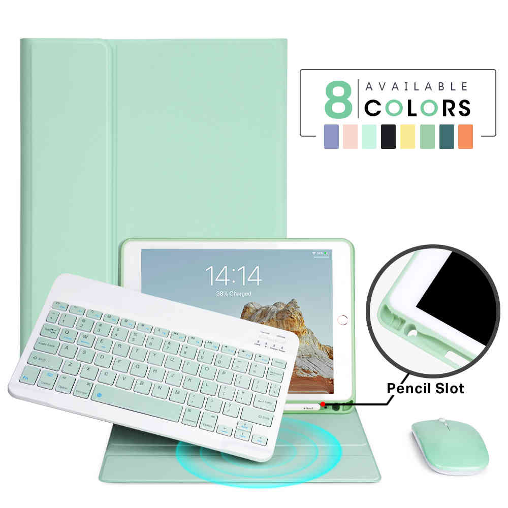 

For iPad 9.7 2017 2018 2019 10.2 5th 6th 7th Generation Case for Air 1 2 3 10.5 11 Bluetooth-compatible Keyboard Cover