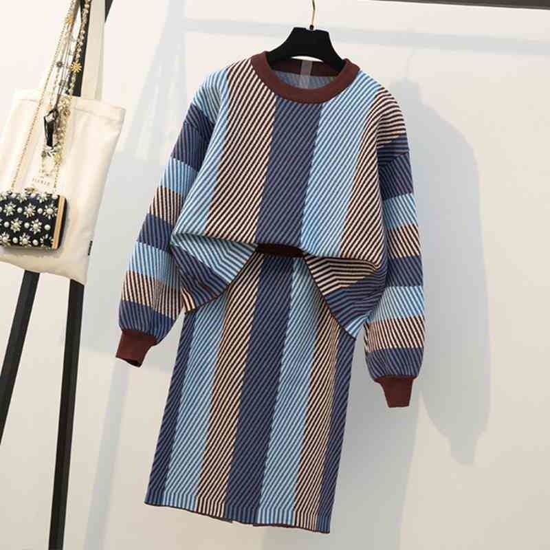 est Warm Sweater Skirt Two Piece Set Autumn Winter Irregular Striped Knitted Pullovers +Skirts Graceful Sets Plus Size 210525, Orange
est Warm Sweater Skirt Two Piece Set Autumn Winter Irregular Striped Knitted Pullovers +Skirts Graceful Sets Plus Size 210525, Orange
