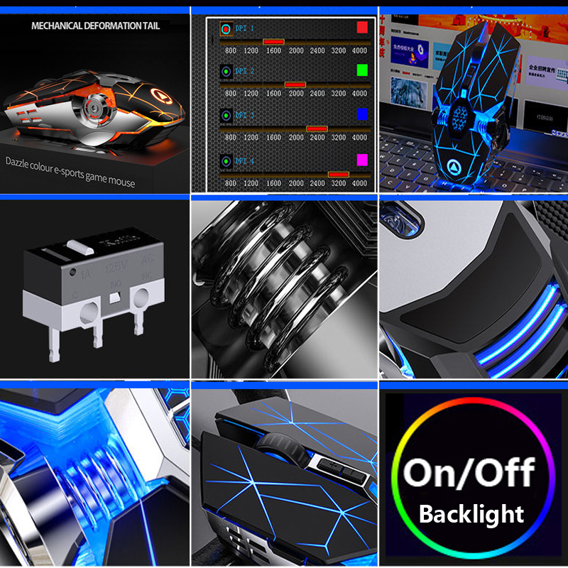 Gaming Keyboard & Mouse & Headphone Mechanical Feeling RGB LED Backlit Gamer Keyboards USB Wired Keyboard for Game PC Laptop Computer