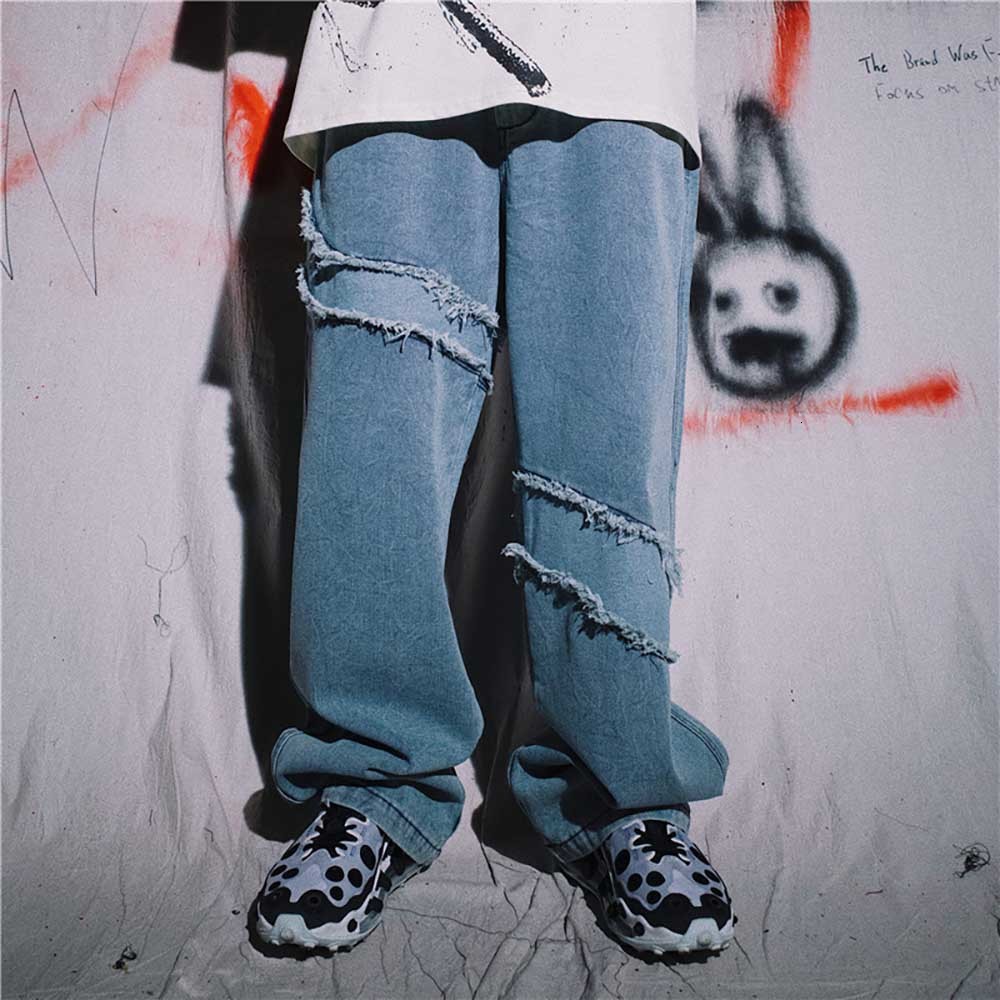 2021 New Breeze Harem Casual Street-style Street Denim Funeral-style Afflicted Hiphop Slacks Loose Wide Brim Pants Bdwb, Blue
2021 New Breeze Harem Casual Street-style Street Denim Funeral-style Afflicted Hiphop Slacks Loose Wide Brim Pants Bdwb, Blue