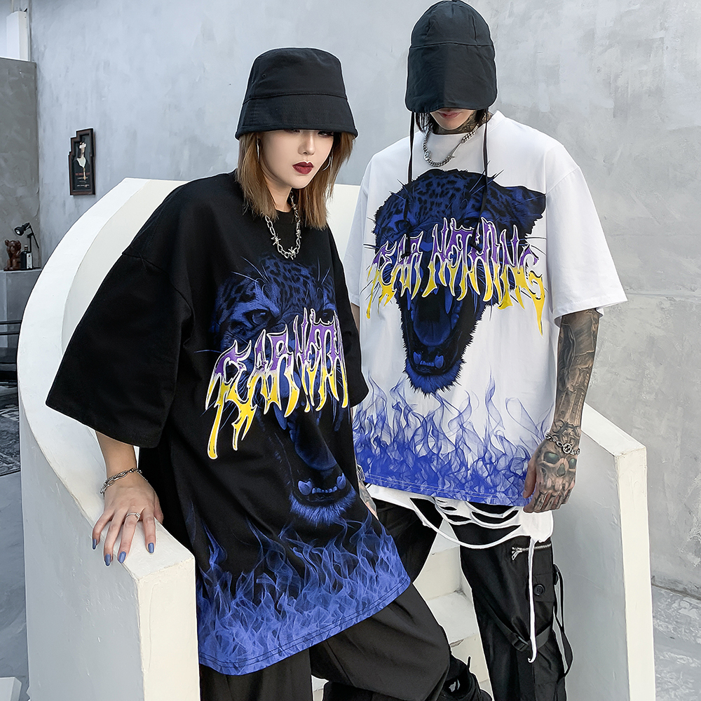 Devil Gothic Clothes for Women Satan Black T Shirt Oversized Couple Clothes Punk Sloth Women Summer Top Streetwear Clothing 210306