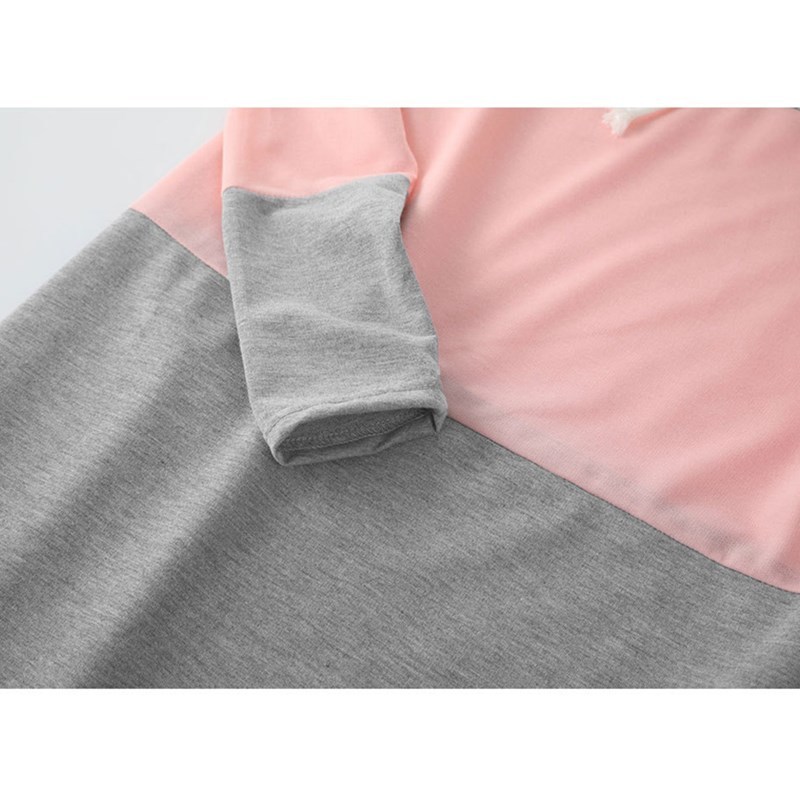 Oufisun Women Patchwork Long Sleeve Hoodies Sweatshirs Casual Loose Autumn Winter Fahsion Women Hoodies Outwear Pullover Tops 201102