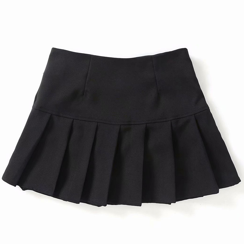 Women Fashion Summer Sexy High Waist Pleated Skirt Streetwear White Above Knee Mini Short Ball Gown Casual Sport Skirt 210306