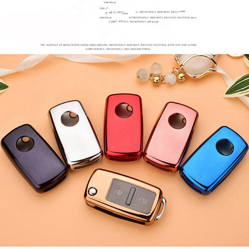 Soft TPU Car Key Remote Protect Full Case For Passat Golf Jetta Bora Polo Sagitar Tiguan Auto Keys Cover Shell