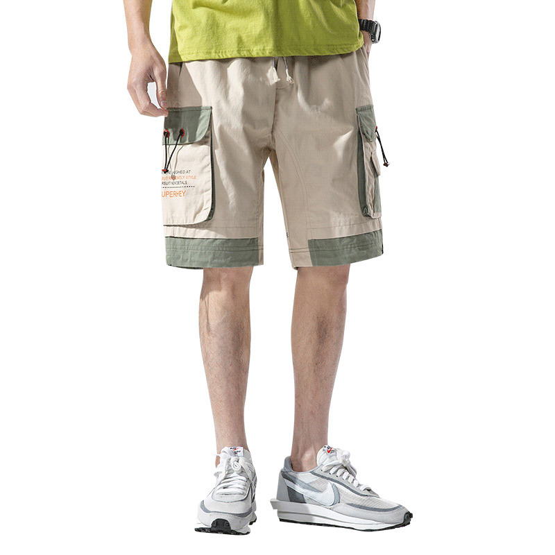 MANLORIC New Cotton Men Casual Shorts Multi Pockets Cargo Shorts Mens Casual Summer Hip Hop Baggy Streetwear Safari Style T200718