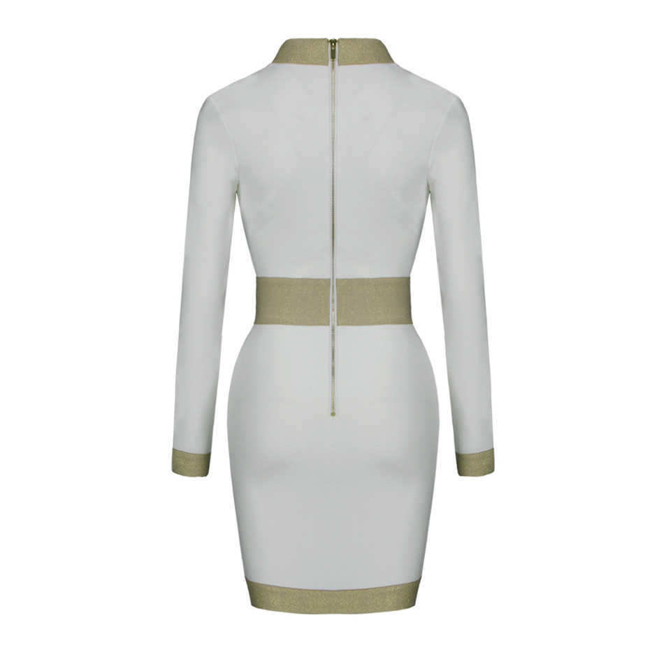 Women's Bandage Dress Arrivals Sexy Button Long Sleeve Bodycon Celebrity Club Ladies Party 210527