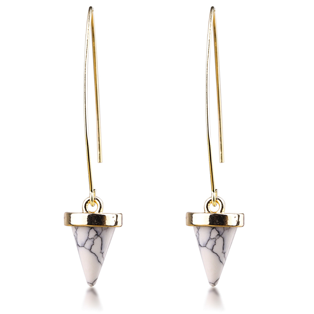 White Kallaite Marble Turquoise Stone Earrings Cone Shape Dangle ChandelierEarrings For Women Jewelry
White Kallaite Marble Turquoise Stone Earrings Cone Shape Dangle ChandelierEarrings For Women Jewelry