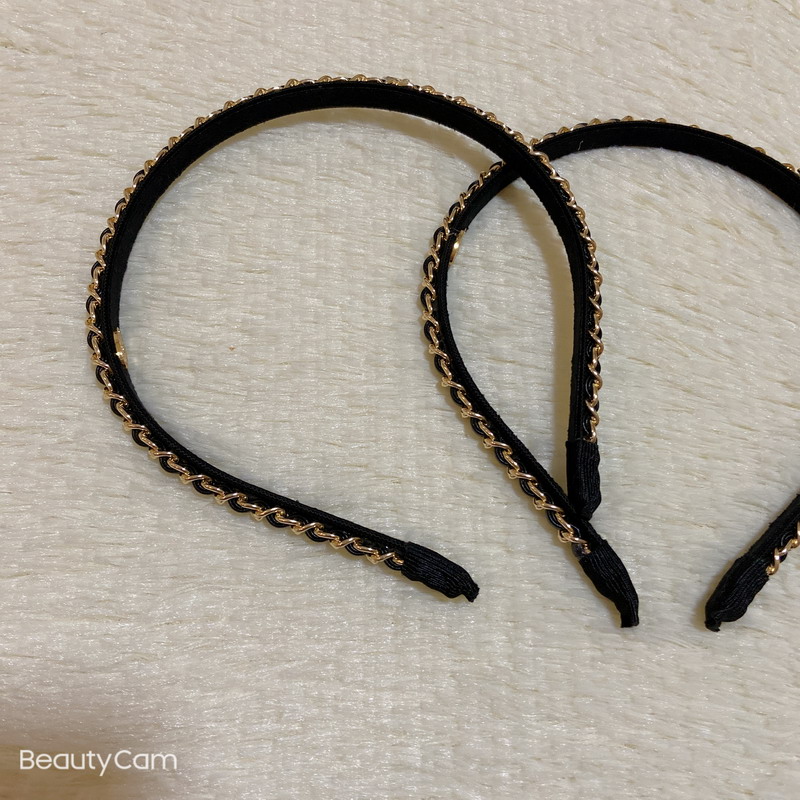 Fashion classic black leather chain headbands hair band hairpin for ladies collection head accessories Items vip gift, Silver
Fashion classic black leather chain headbands hair band hairpin for ladies collection head accessories Items vip gift, Silver