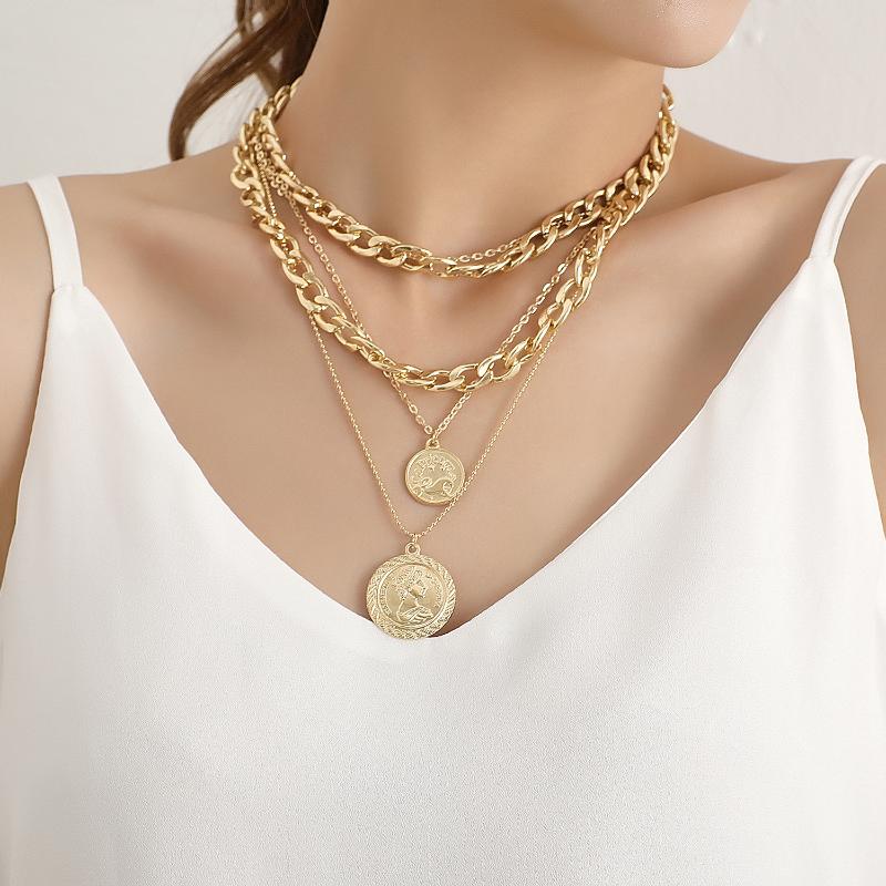 Pendant Necklaces States Aluminum Multilayer Circle Card Necklace Lady Fashion Sautoir Manually
Pendant Necklaces States Aluminum Multilayer Circle Card Necklace Lady Fashion Sautoir Manually