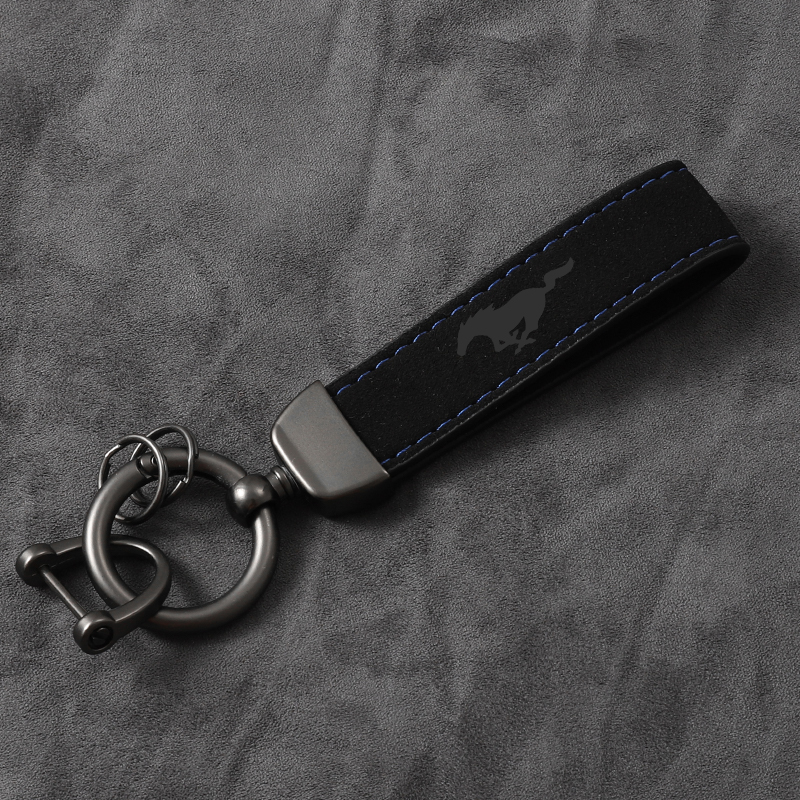 1pc Fashion Leather Car Styling Keychain With Horseshoe Buckle For Mustang GT Accessories, Black
1pc Fashion Leather Car Styling Keychain With Horseshoe Buckle For Mustang GT Accessories, Black