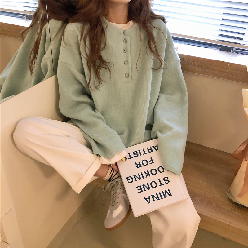 2021 New Harajuku Shirts Women Long Sleeve Tops Pullovers Spring Autumn Buttons Sweatshirts Students Girls Fresh Solid Hoodies Cags, Yellow
2021 New Harajuku Shirts Women Long Sleeve Tops Pullovers Spring Autumn Buttons Sweatshirts Students Girls Fresh Solid Hoodies Cags, Yellow