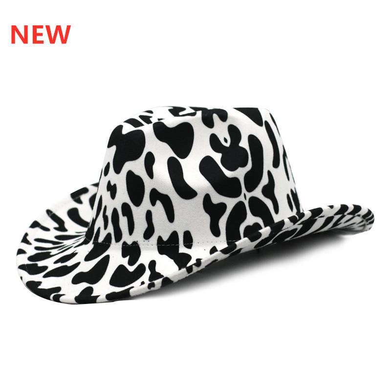 Berets Thickened Two-sided Cow Fedora Hats Pattern Cowboy Hat With Rolled Brim Western Jazz Felt Women Vintage Panama Wholesale, Blue;gray
Berets Thickened Two-sided Cow Fedora Hats Pattern Cowboy Hat With Rolled Brim Western Jazz Felt Women Vintage Panama Wholesale, Blue;gray