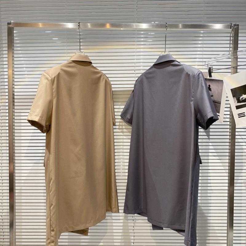 DEAT Women Floral Tie Short Dress Turn-down Collar Short Sleeve Arrivals Lady Temperament Fashion Spring Summer 11D1045 210709