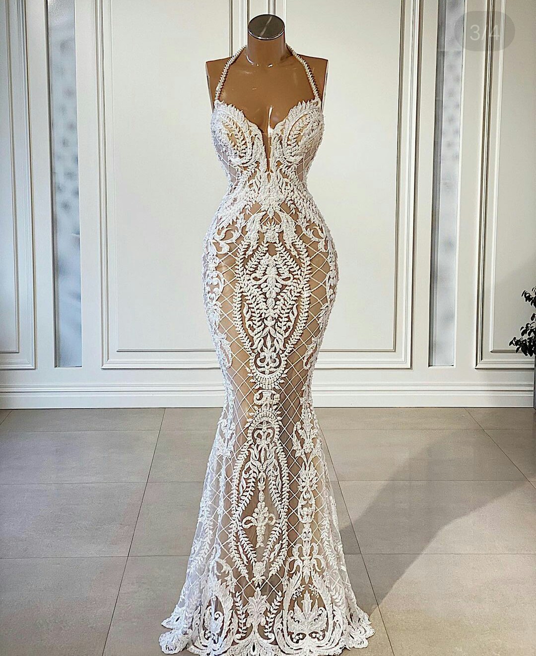 Newest Mermaid Wedding Dresses With Detachable Full Lace Appliques Beach Bridal Gowns Boho Custom Made Sweep Train Vestido De Novia