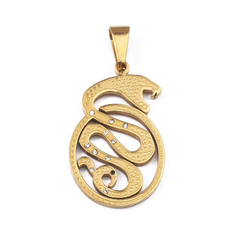 Charms 316 Stainless Steel Pendants Snake Animal Gold Plated Clear Rhinestone 44mm X 22mm, 1 Piece, Bronze;silver
Charms 316 Stainless Steel Pendants Snake Animal Gold Plated Clear Rhinestone 44mm X 22mm, 1 Piece, Bronze;silver