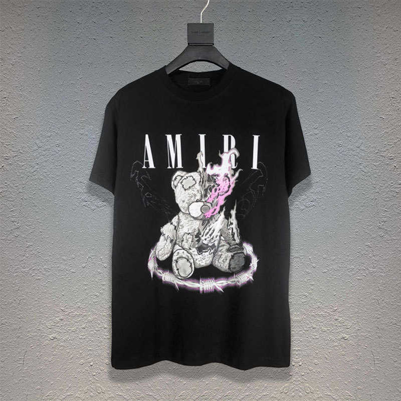 New US Amir teddy bear print ins casual hip hop high street short sleeve T-shirt for men and women, White;black
New US Amir teddy bear print ins casual hip hop high street short sleeve T-shirt for men and women, White;black