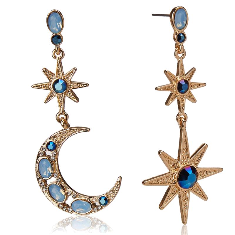 Hoop & Huggie Pair Celestial Moon&Star Drop Earrings Crystal Fashion Star Sun Moon Rhinestone Dangle Pretty For Women Jewelry
Hoop & Huggie Pair Celestial Moon&Star Drop Earrings Crystal Fashion Star Sun Moon Rhinestone Dangle Pretty For Women Jewelry