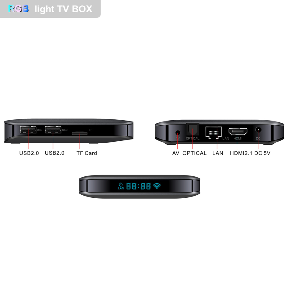 A95X F3 Air II RGB Android TV Box Android 11 Amlogic S905Y4 4GB RAM 64GB Dual Wifi 4K 60fps VP9 BT5.0 Youtube Set Top Box 2G 16G