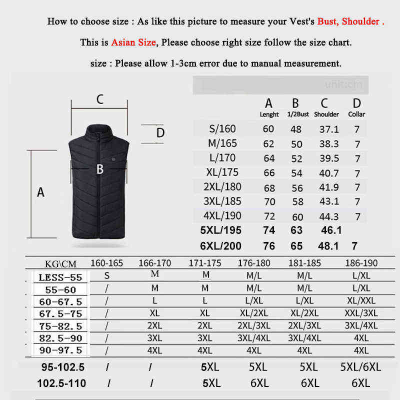 FALIZA USB Heated Vest Men Winter Heating Jacket Male Waistcoat Thermal Warm Clothing Feather Sleeveless Gilet Homme Vests MJ117 211119