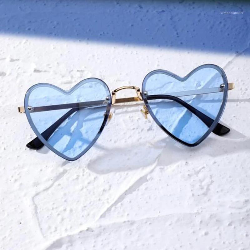 Sunglasses LANDSEEN Heart Shape Decorative Blue Unisex Women's Sun Glasses Unique Fashion Eyewear Accessories