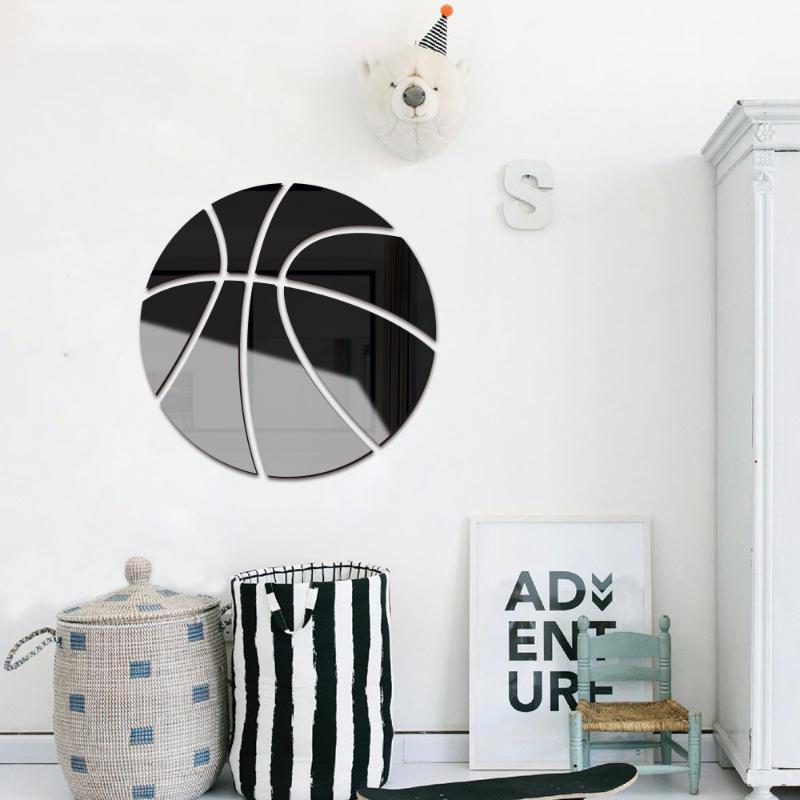 Wall Stickers Basketball Kids Children039s Room Decoration Bedroom Home Decor Mirror Surface Acrylic Self Adhesive Decal Mural3341631