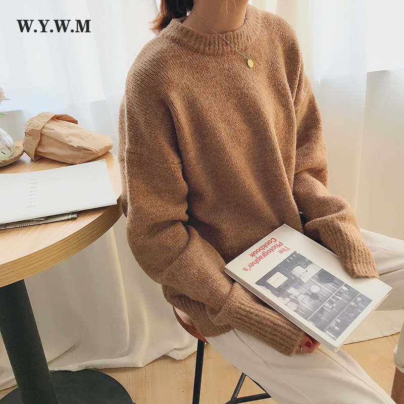 Oversized Cashmere Sweater For Women - Elegant Knitted Pullover With O-Neck, Soft And Loose