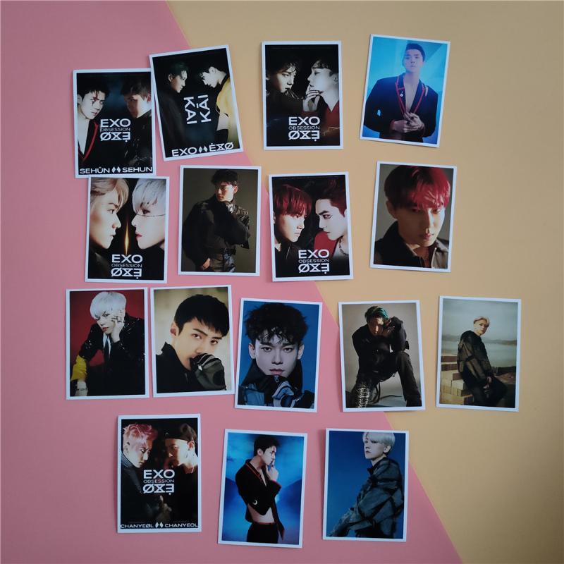 Pins, Brooches EXO OBSESSION LOMO Cards Po KAI SUHO BAEKHYUN EXO-L Collections 16 CARDS/SET