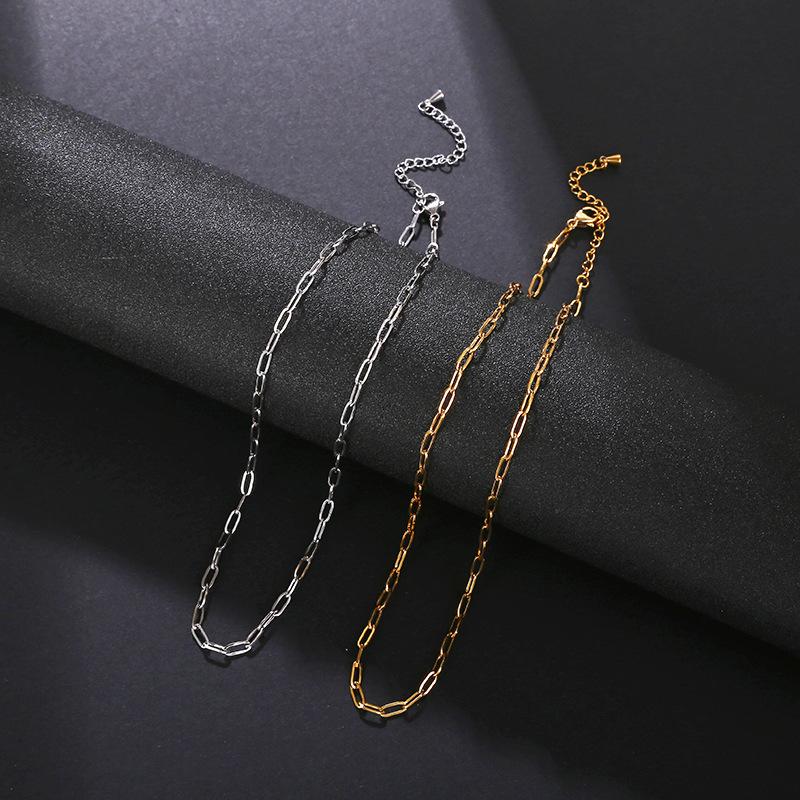 Chains Stainless Steel Necklace Simple Fashion Paper Clip Chain Splicing Personality For Women Jewelry Accessories, Silver
Chains Stainless Steel Necklace Simple Fashion Paper Clip Chain Splicing Personality For Women Jewelry Accessories, Silver