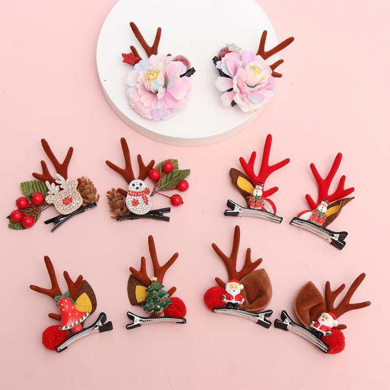 Hair Accessories 1Pair Christmas Antler Clips Deer Ear Hairpins Festival Headbands Adult Children Gift Headwear
Hair Accessories 1Pair Christmas Antler Clips Deer Ear Hairpins Festival Headbands Adult Children Gift Headwear