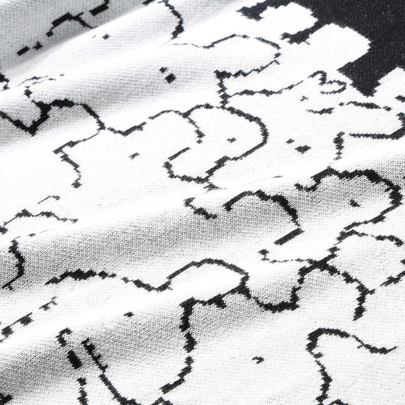 Fashion Sweater Men Cotton Embroidery Pull Homme Sweater Men Clothing Korean Clothes Oversize Knitted Sweater Coats No Quit 3XL 210818